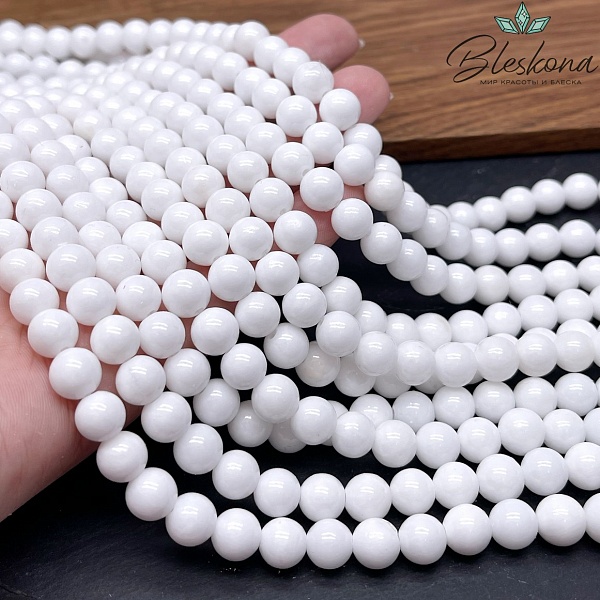 Оникс белый 8 мм 