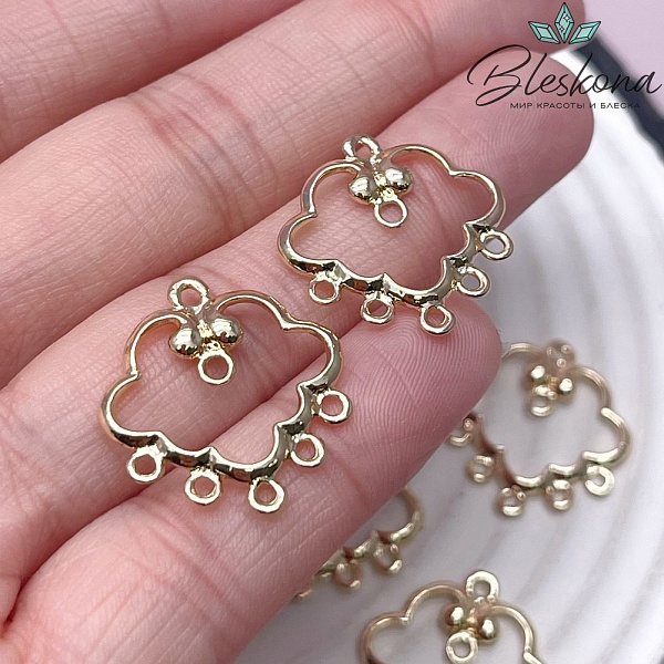 21,3*21,6 мм Цвет золото, Коннектор Этно №6