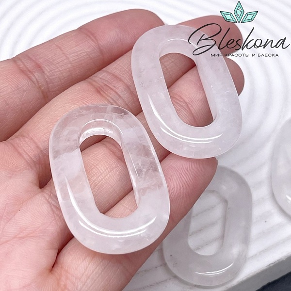 40*25 мм Подвеска овал Горный хрусталь