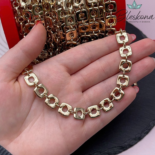 Цепь №48-31 цвет золото 10*9,5 мм/ 5,5 мм