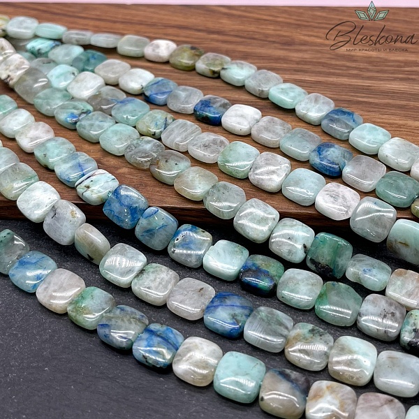 Хризоколла квадрат плоский 10 мм