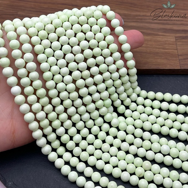 Хризопраз лимонный 6 мм