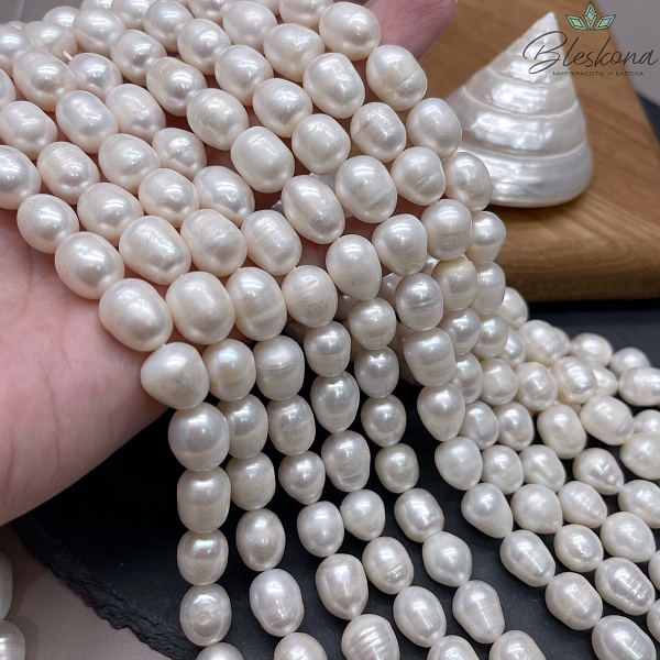 Жемчуг рис белый 9,5-10 мм 