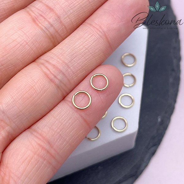 6*0,8 мм Цвет золото, Колечки уп. 1 гр.