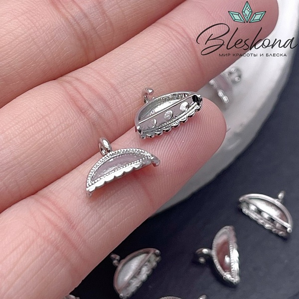 9*12,6 мм Цвет серебро, Коннектор Этно №7