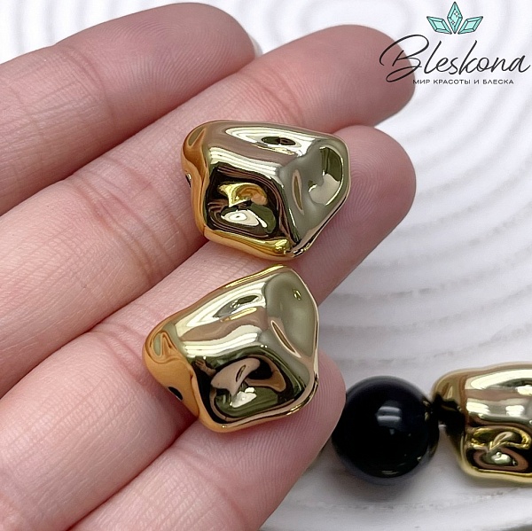 19*15,5 мм Цвет золото, Бусина фриформ