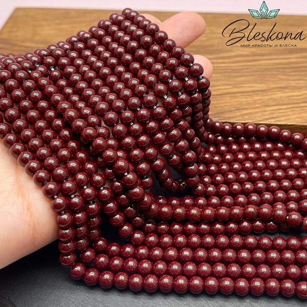 6 мм Гематин имитация, цвет бордо