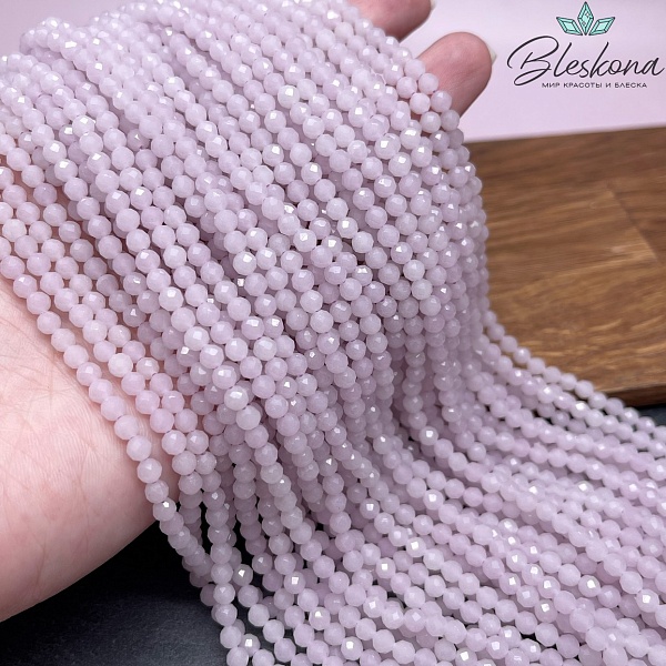 Лунный камень лавандовый тонированный (имитация) 4 мм