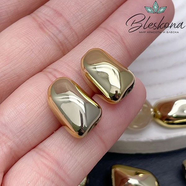 16*10,5 мм Цвет золото, Бусина фриформ