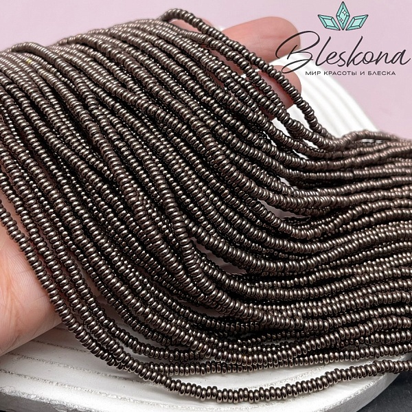 3*1,5 мм Гематин имитация, цвет коричневый №1 (шоколадный), диски