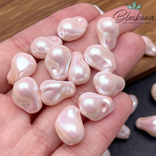 10*15 мм Жемчуг Майорка цвет розовый перламутр (штучно) 