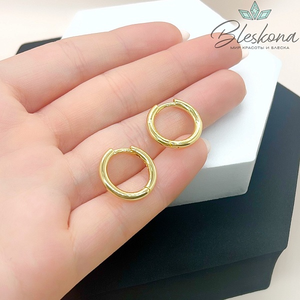 17мм Цвет золото, Швензы бублик Конго Люкс