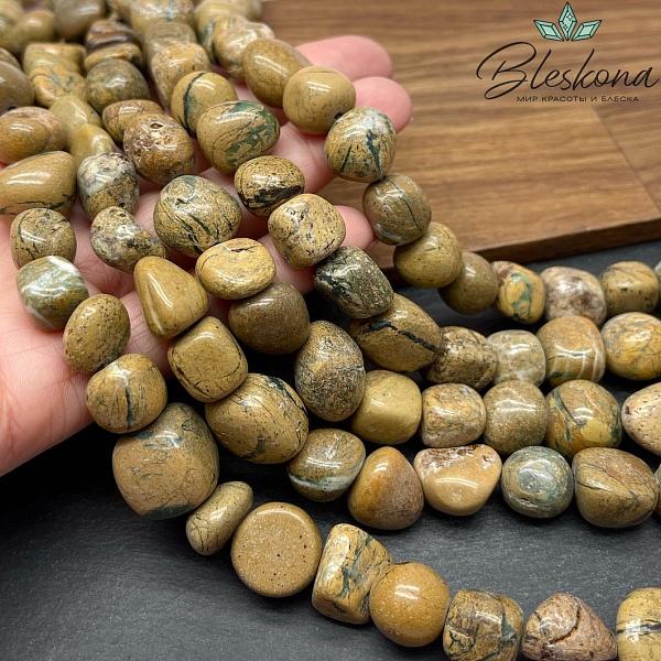 Каолинит с парагонитом галтовка (10-16)*(11-15) мм