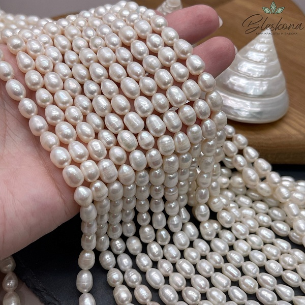 Жемчуг рис белый 6,5 мм 
