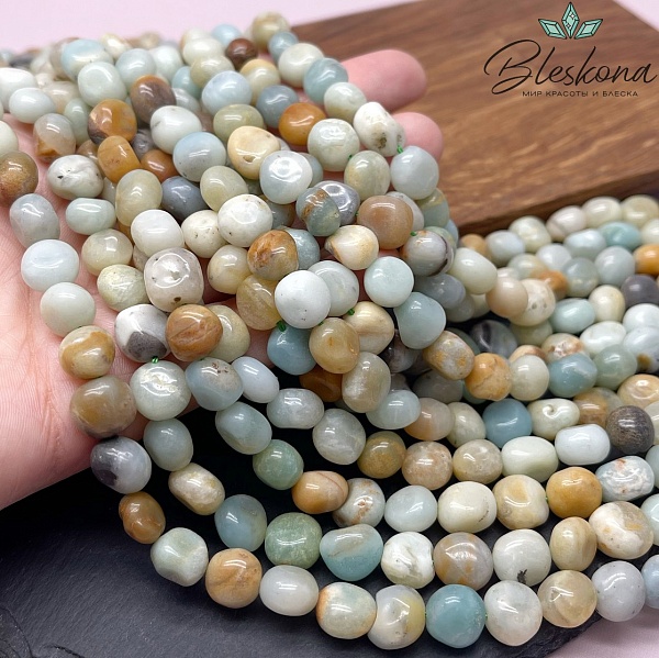 Амазонит галтовка 9-10 мм