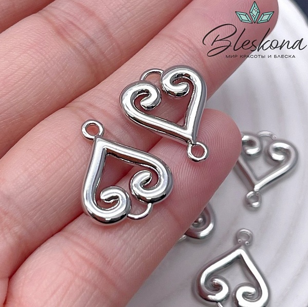 18*15 мм Цвет серебро, Коннектор Этно №3